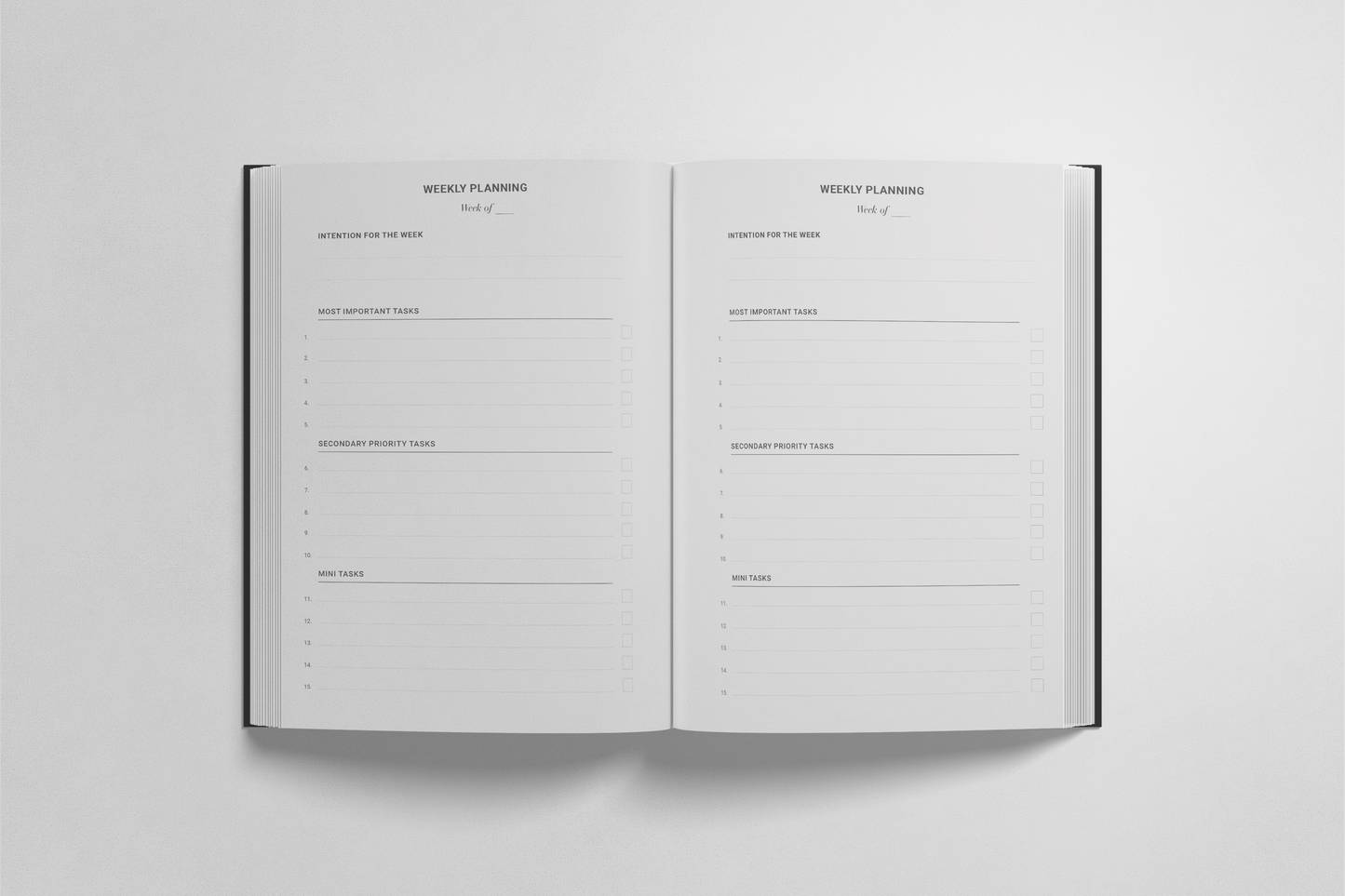 Undated Meaningful Productivity Planner